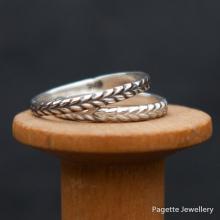 Wreath Silver Stacking Ring A5