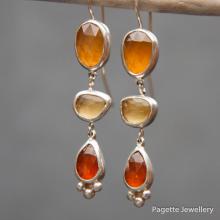 Autumn Gem Stone Earrings E159