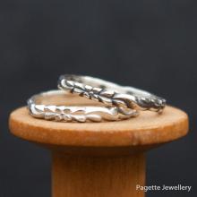 Floral Silver Stacking Ring A1