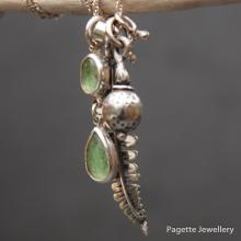 Fern and Seed Pod Charm Necklace N230